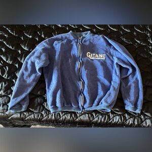 Vintage 1960s Handmade Gitane Blue Fleece Jacket